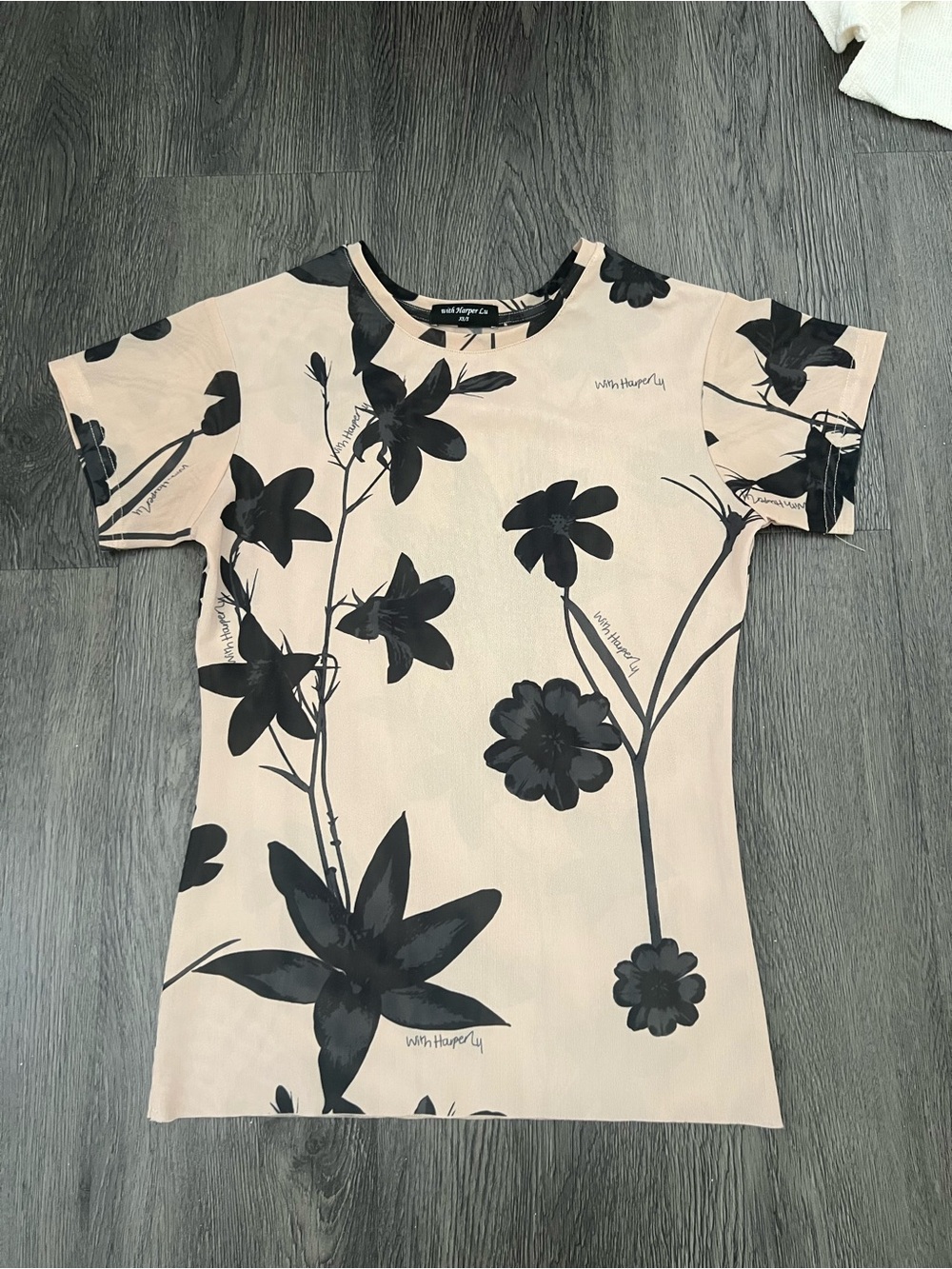 Wallis Blush Pink Floral Print Short Sleeve Top